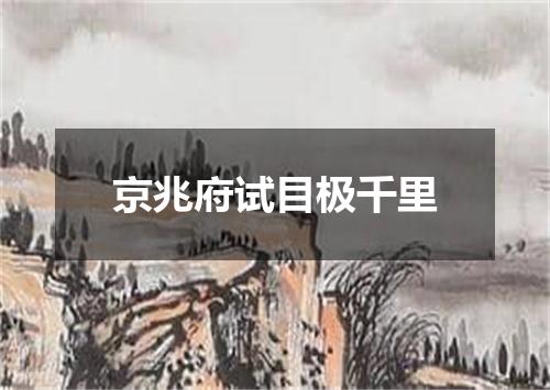 京兆府试目极千里