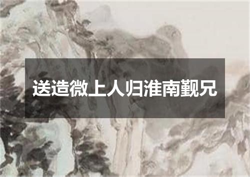 送造微上人归淮南觐兄