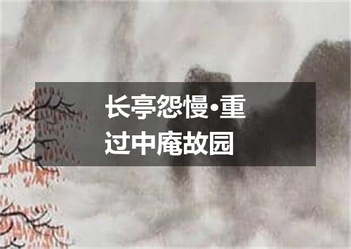 长亭怨慢·重过中庵故园