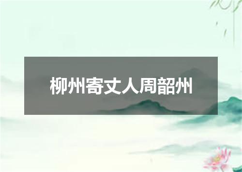 柳州寄丈人周韶州