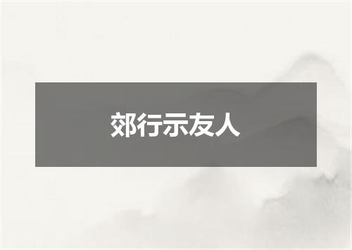 郊行示友人