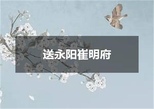 送永阳崔明府