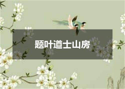 题叶道士山房