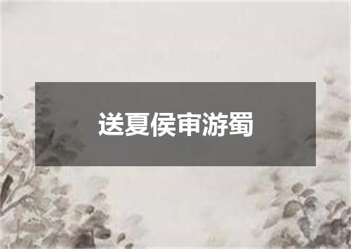送夏侯审游蜀