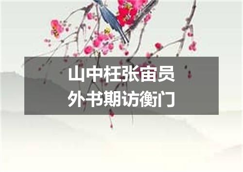 山中枉张宙员外书期访衡门
