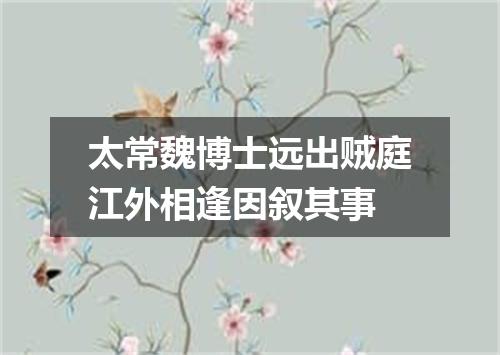 太常魏博士远出贼庭江外相逢因叙其事