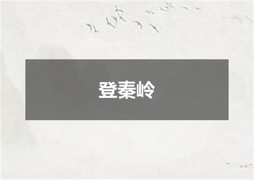登秦岭