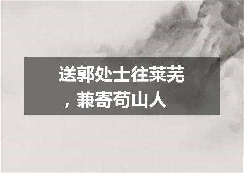 送郭处士往莱芜，兼寄苟山人