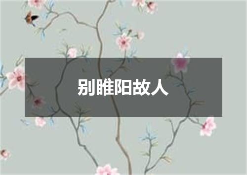别睢阳故人