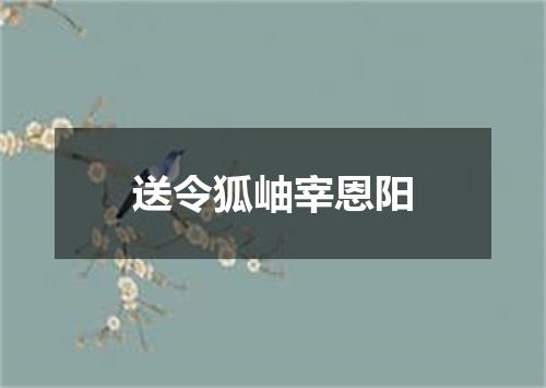 送令狐岫宰恩阳