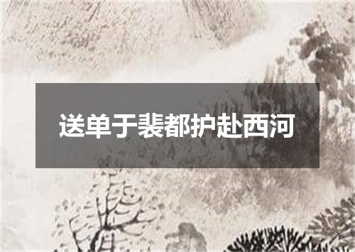 送单于裴都护赴西河