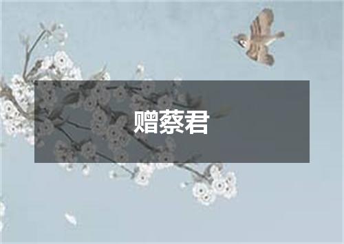 赠蔡君