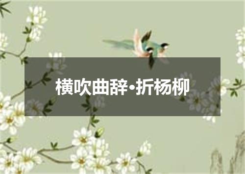 横吹曲辞·折杨柳