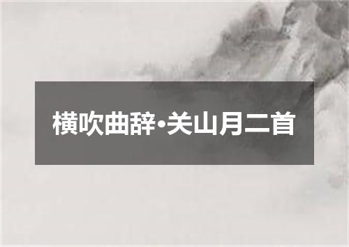 横吹曲辞·关山月二首