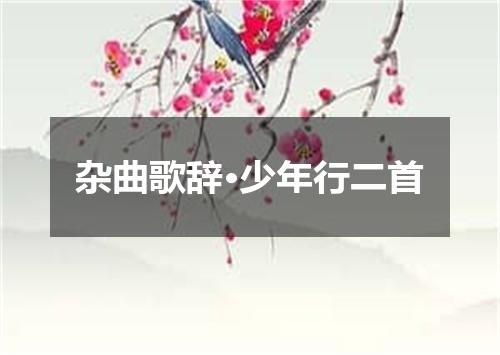 杂曲歌辞·少年行二首