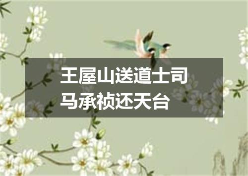 王屋山送道士司马承祯还天台
