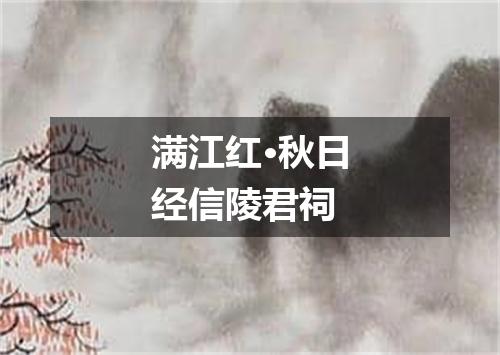 满江红·秋日经信陵君祠