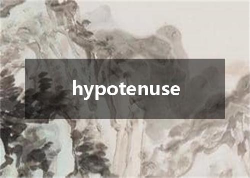hypotenuse是什么意思