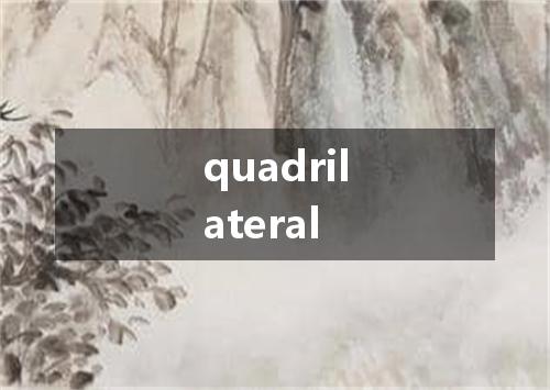 quadrilateral是什么意思
