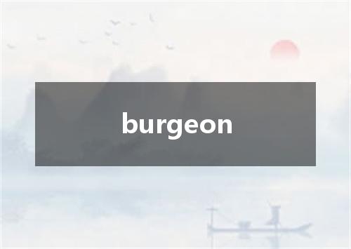 burgeon是什么意思