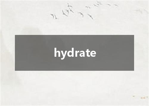 hydrate是什么意思