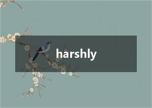 harshly是什么意思