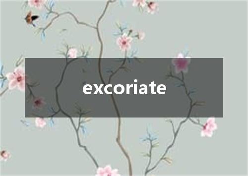 excoriate是什么意思