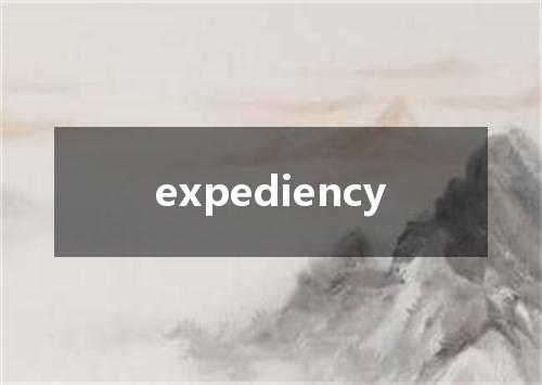 expediency是什么意思