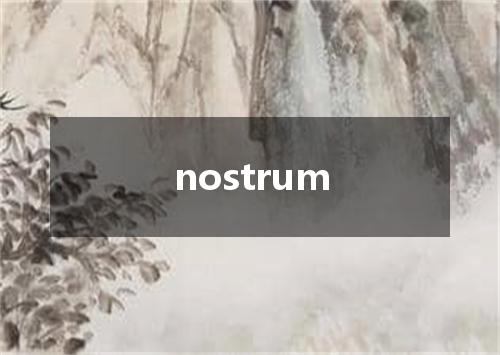 nostrum是什么意思
