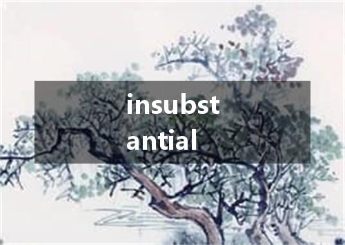 insubstantial是什么意思