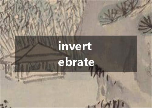 invertebrate是什么意思