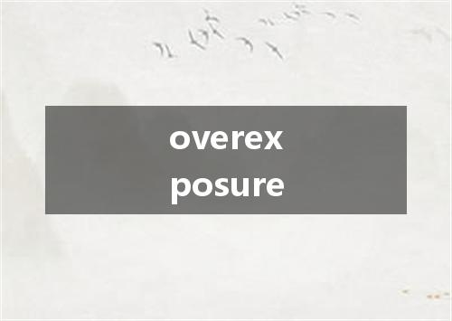 overexposure是什么意思