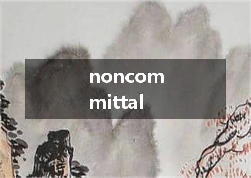noncommittal是什么意思