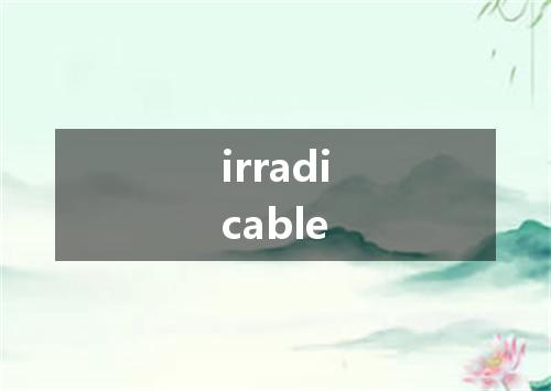 irradicable是什么意思