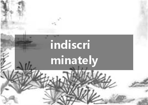 indiscriminately是什么意思