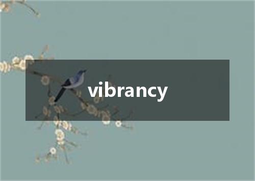 vibrancy是什么意思