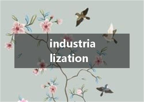 industrialization是什么意思
