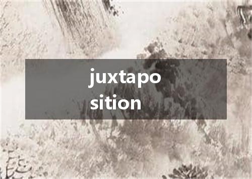 juxtaposition是什么意思