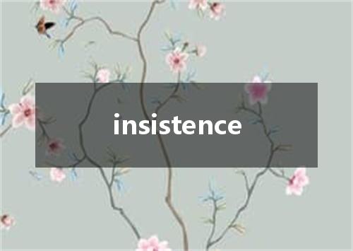 insistence是什么意思