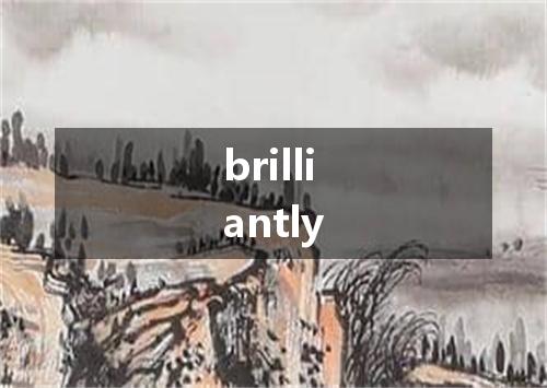 brilliantly是什么意思