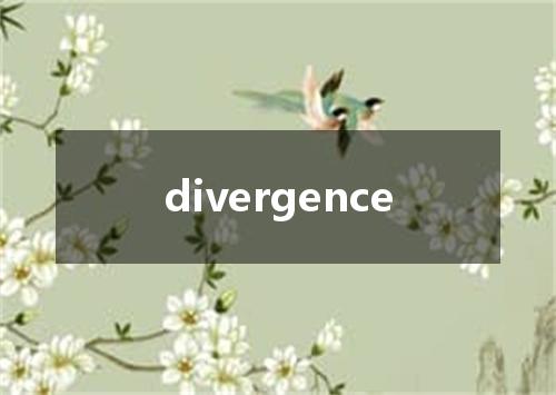 divergence是什么意思
