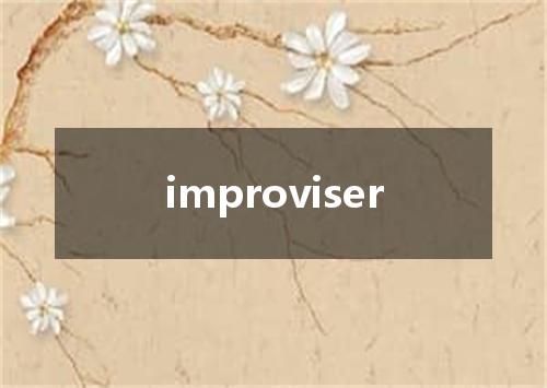 improviser是什么意思