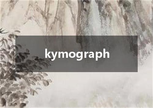 kymograph是什么意思
