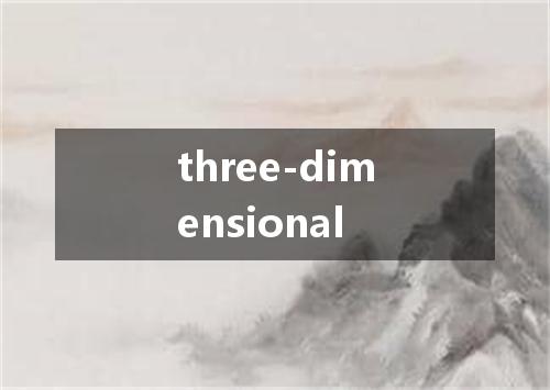 three-dimensional是什么意思