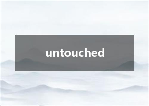 untouched是什么意思
