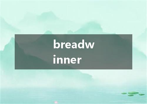 breadwinner是什么意思
