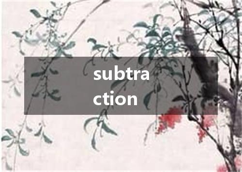 subtraction是什么意思