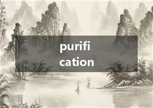 purification是什么意思