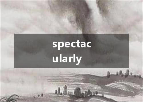 spectacularly是什么意思