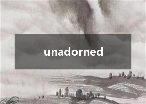 unadorned是什么意思
